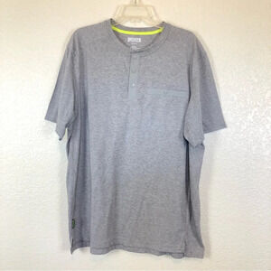 Duluth Trading Co. TradeTek Drirelease Short Sleeve Henley Front Pocket Large